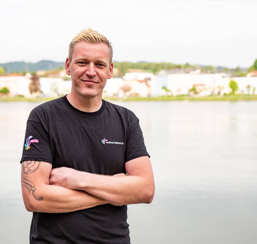 David Falkner ist Chef und Eigentümer der Malerei Falkner